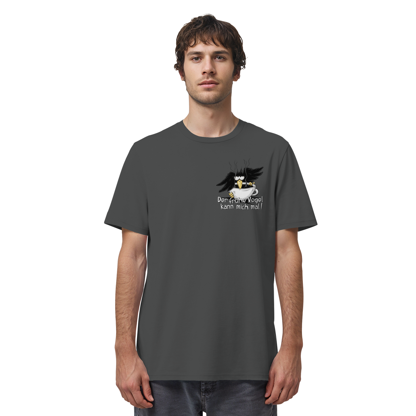 Der frühe Vogel kann mich mal | Kaffee Rabe - Organic Shirt