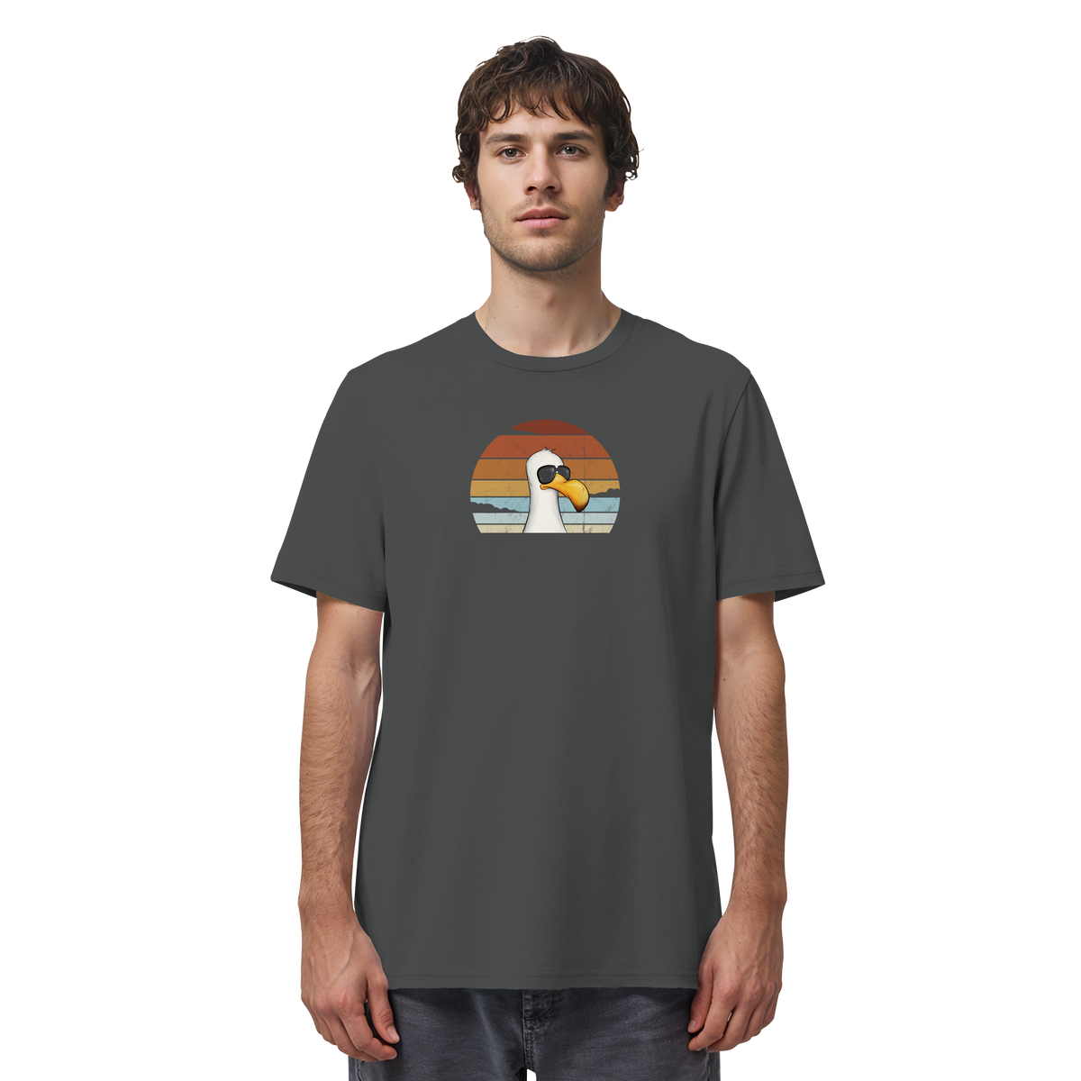 Cool lässige Retro Möwe - Organic Shirt