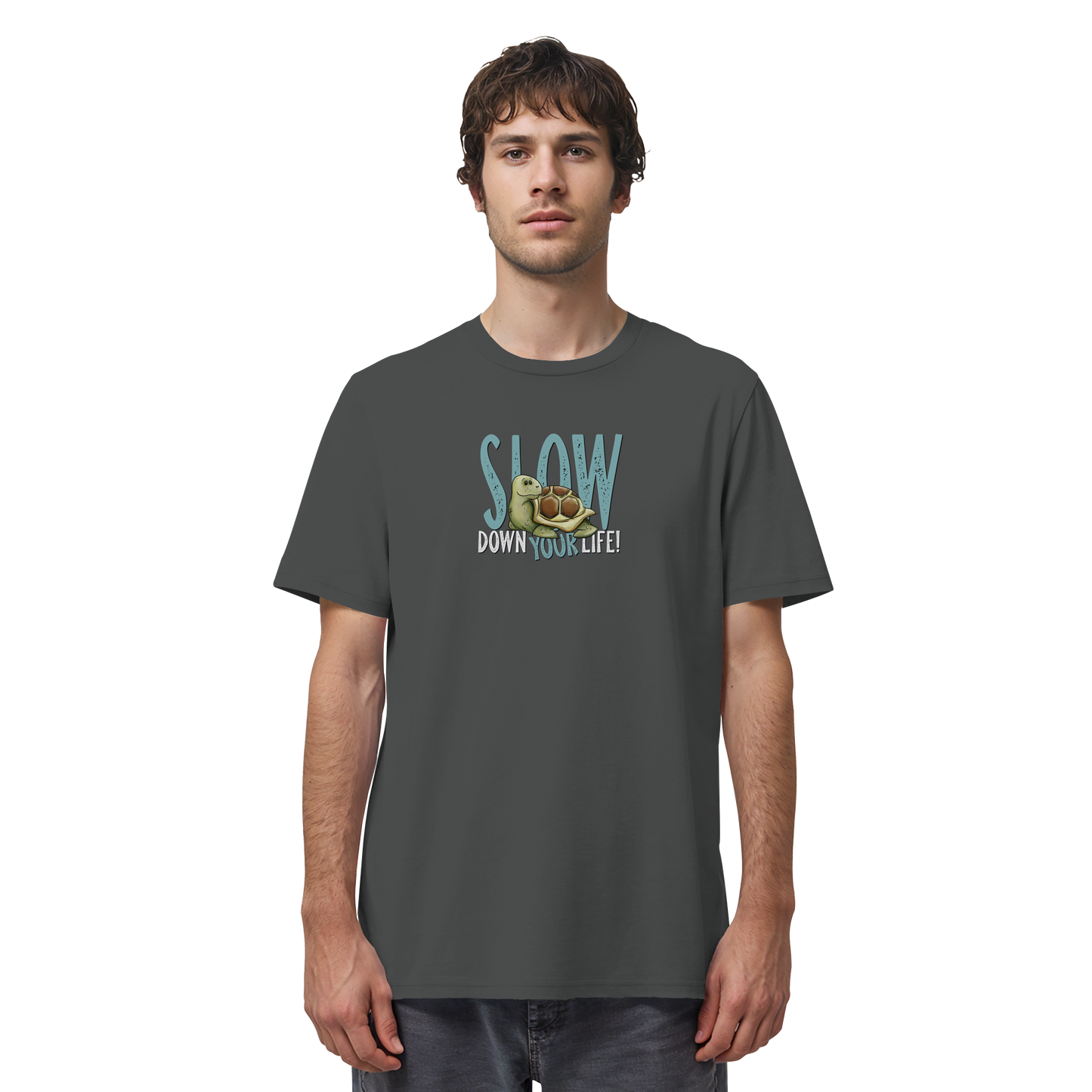 Slow Down Your Life Schildkröte - Organic Shirt