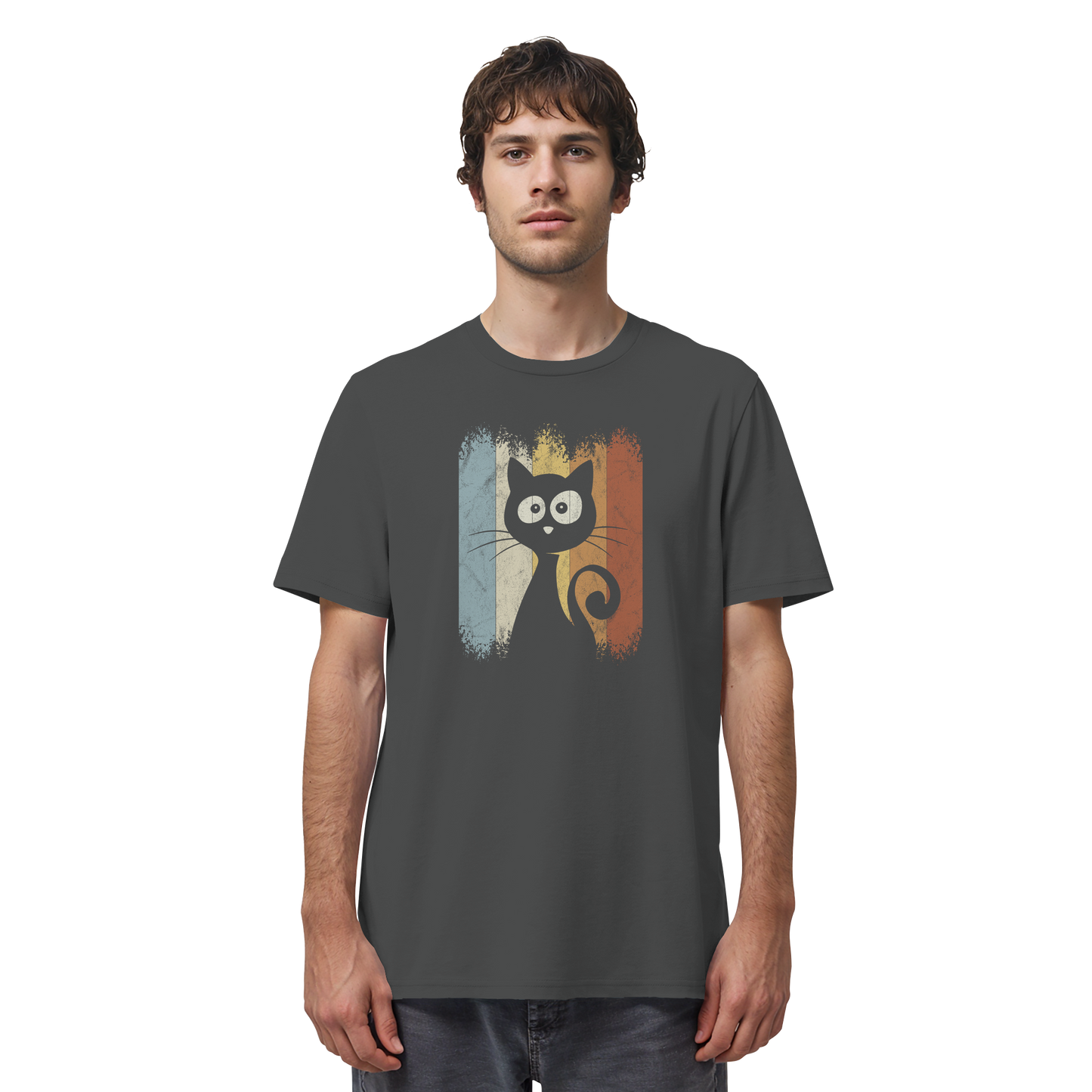 Retro Katze Silhouette - Organic Shirt