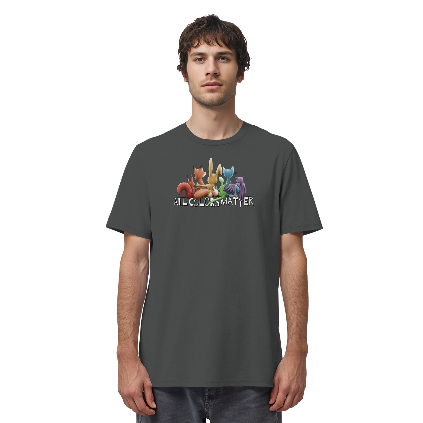 All Colors Matter! Regenbogen Tiere für Vielfalt - Organic Shirt
