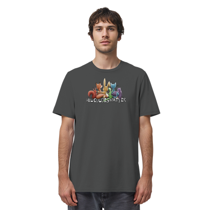 All Colors Matter! Regenbogen Tiere für Vielfalt - Organic Shirt