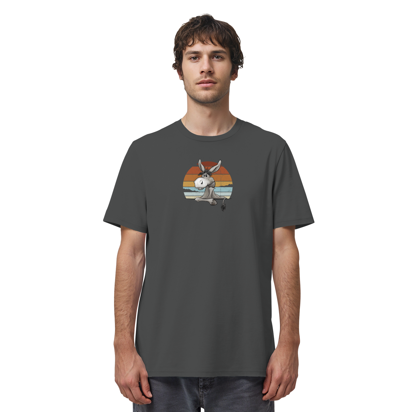 Lässiges Maultier Retro Esel - Organic Shirt
