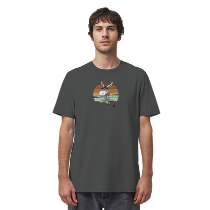Lässiges Maultier Retro Esel - Organic Shirt