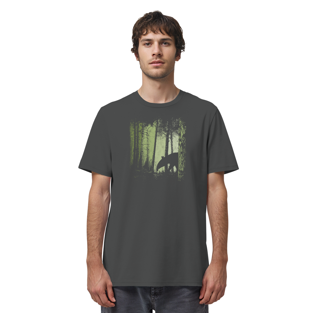 Lässiger Tapir im Zwielicht Wald - Organic Shirt