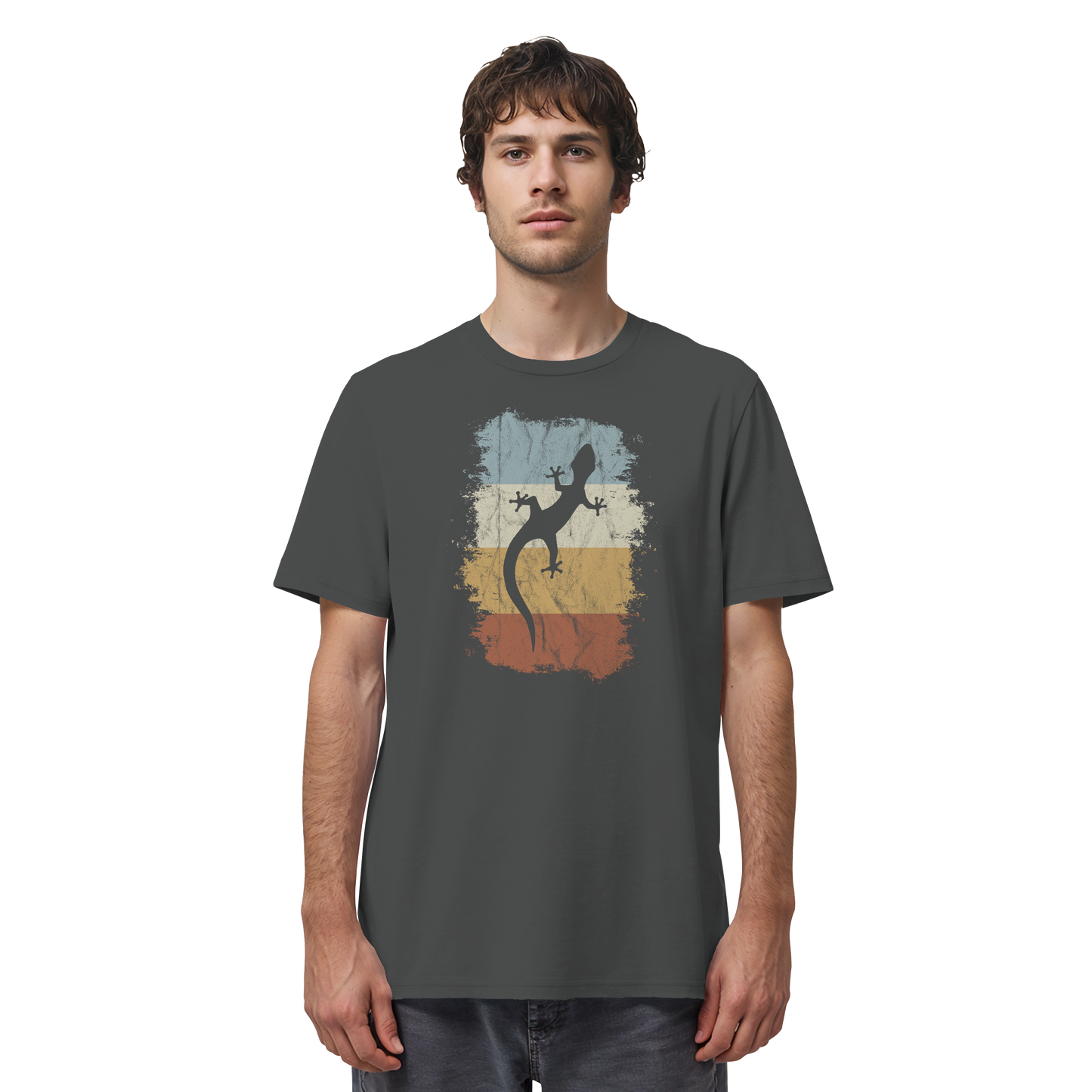Retro Gecko Salamander Silhouette - Organic Shirt
