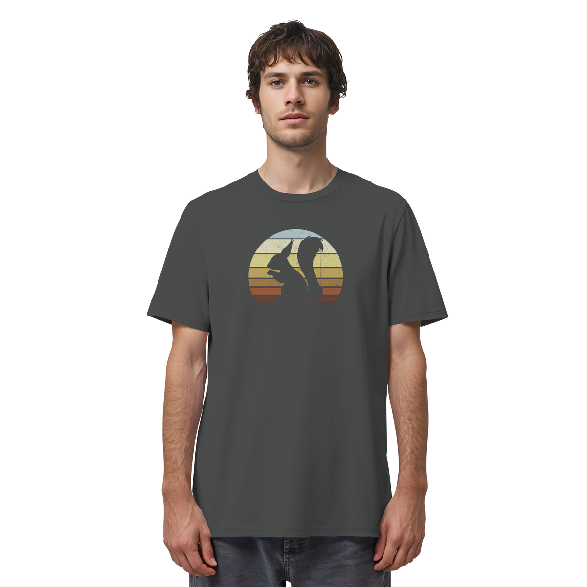 Retro Eichhörnchen Silhouette - Organic Shirt