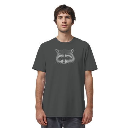 Waschbär Illustration Kritzelkunst - Organic Shirt