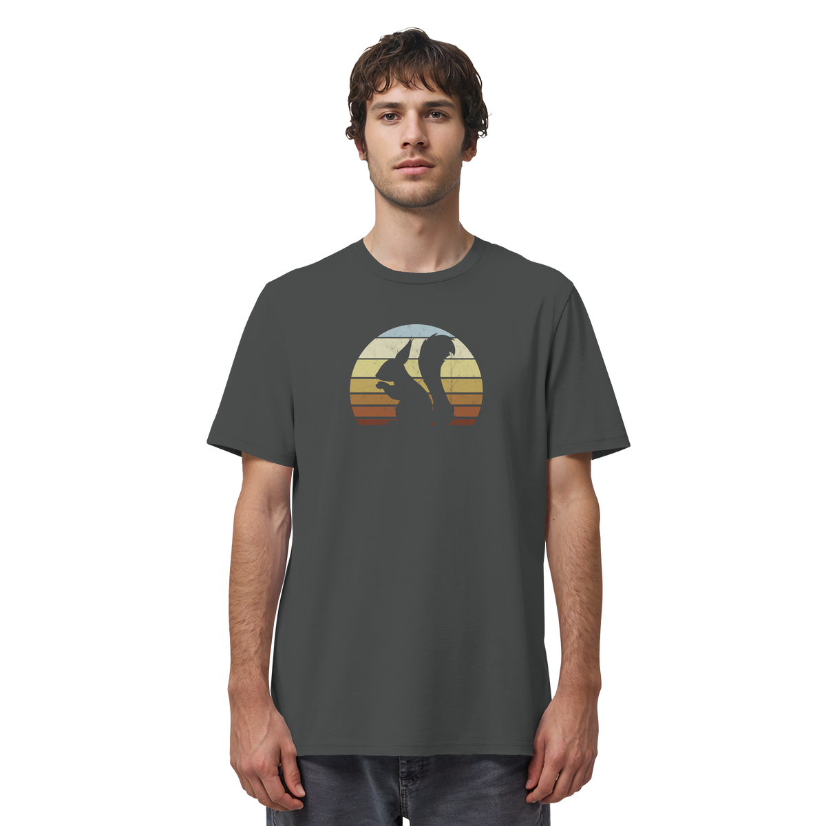 Retro Eichhörnchen Silhouette - Organic Shirt