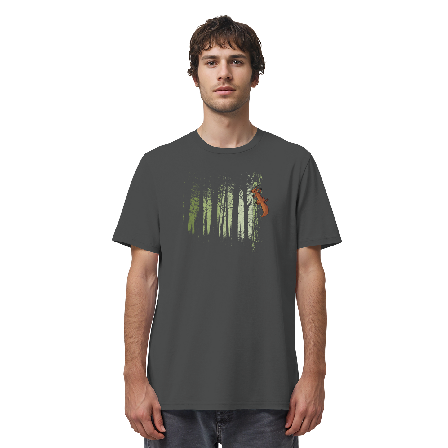 Eichhörnchen im Zwielicht-Wald - Organic Shirt