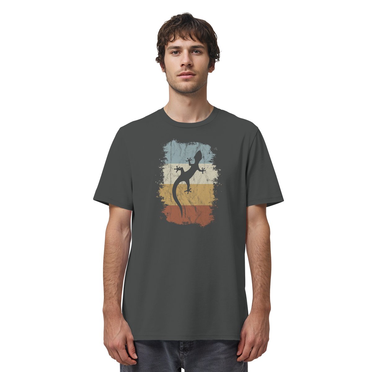 Retro Gecko Salamander Silhouette - Organic Shirt