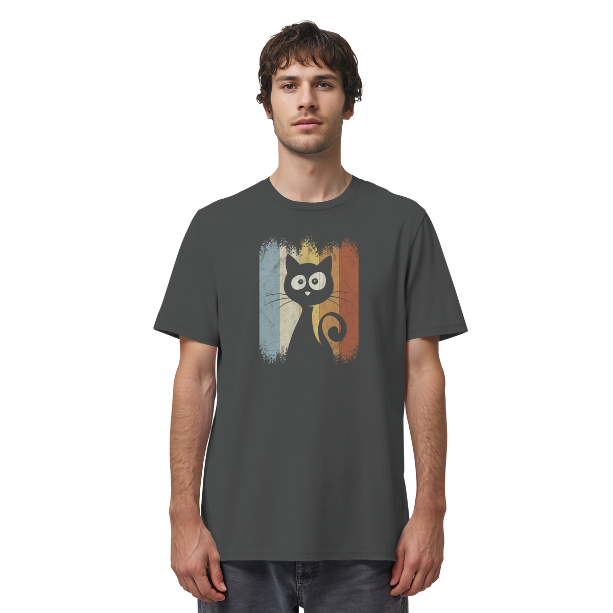 Retro Katze Silhouette - Organic Shirt