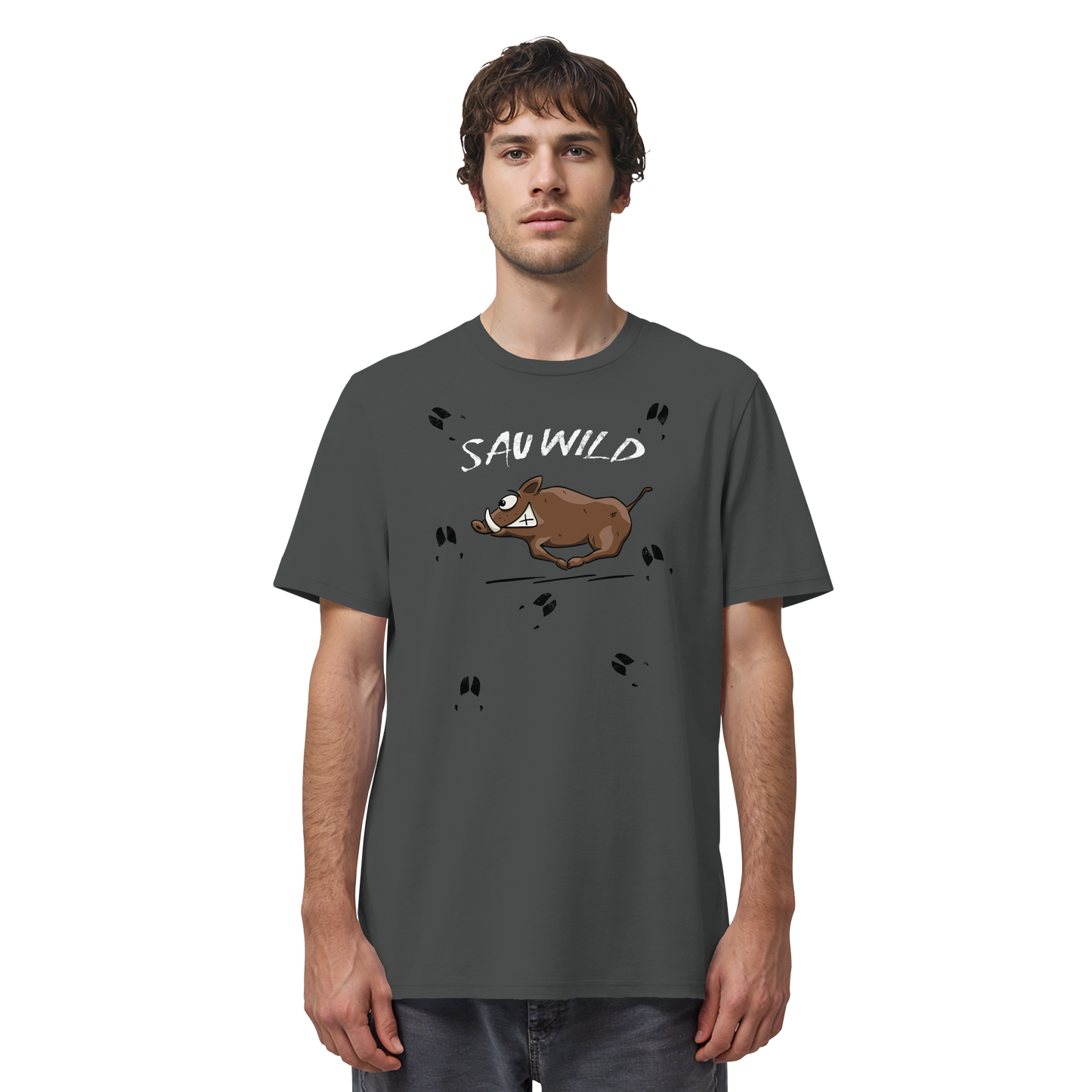 Sauwild wilde Sau | Wildschwein Keiler - Organic Shirt