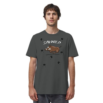 Sauwild wilde Sau | Wildschwein Keiler - Organic Shirt