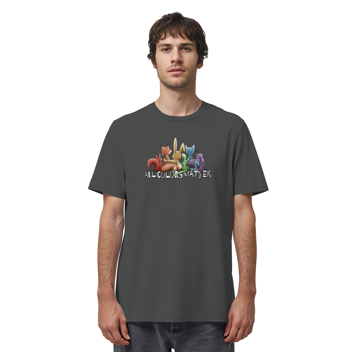 All Colors Matter! Regenbogen Tiere für Vielfalt - Organic Shirt