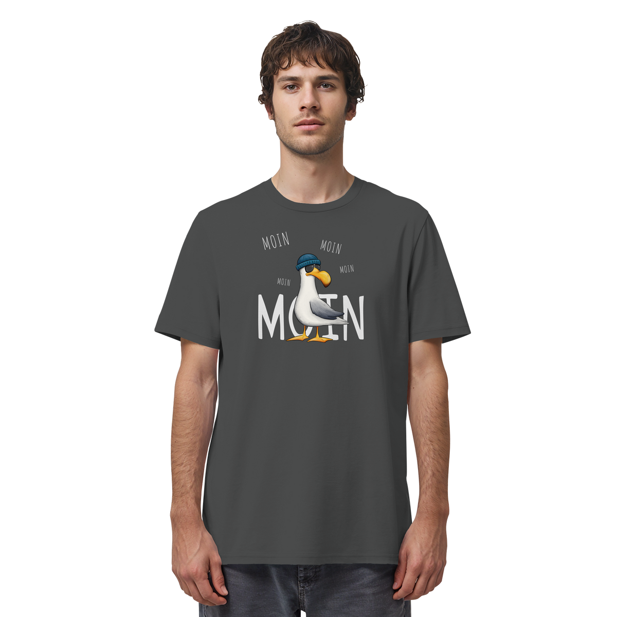 Moin Moin Lässige Hipster Möwe  - Organic Shirt