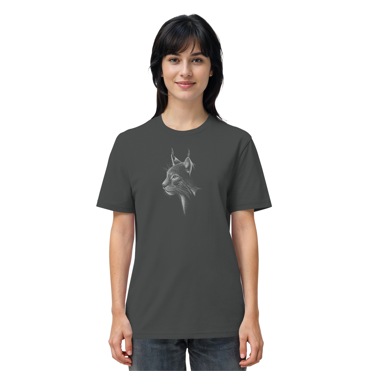 Luchs Kritzelkunst Wildkatze Illustration - Organic Shirt