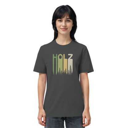 Holz Retro Wald Schriftzug - Organic Shirt