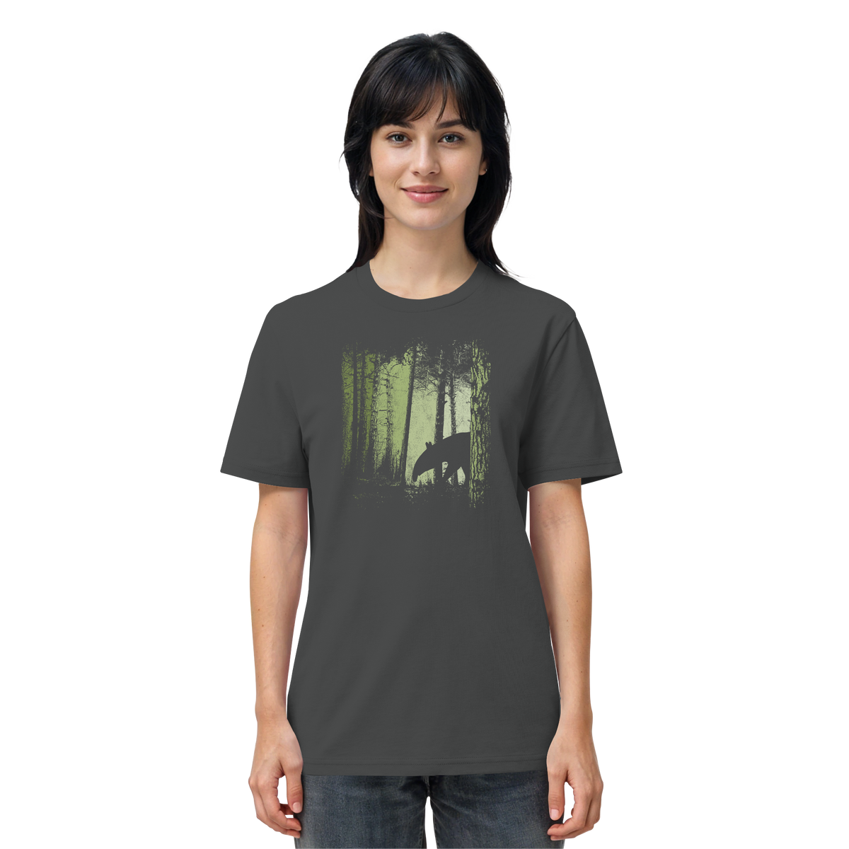 Lässiger Tapir im Zwielicht Wald - Organic Shirt