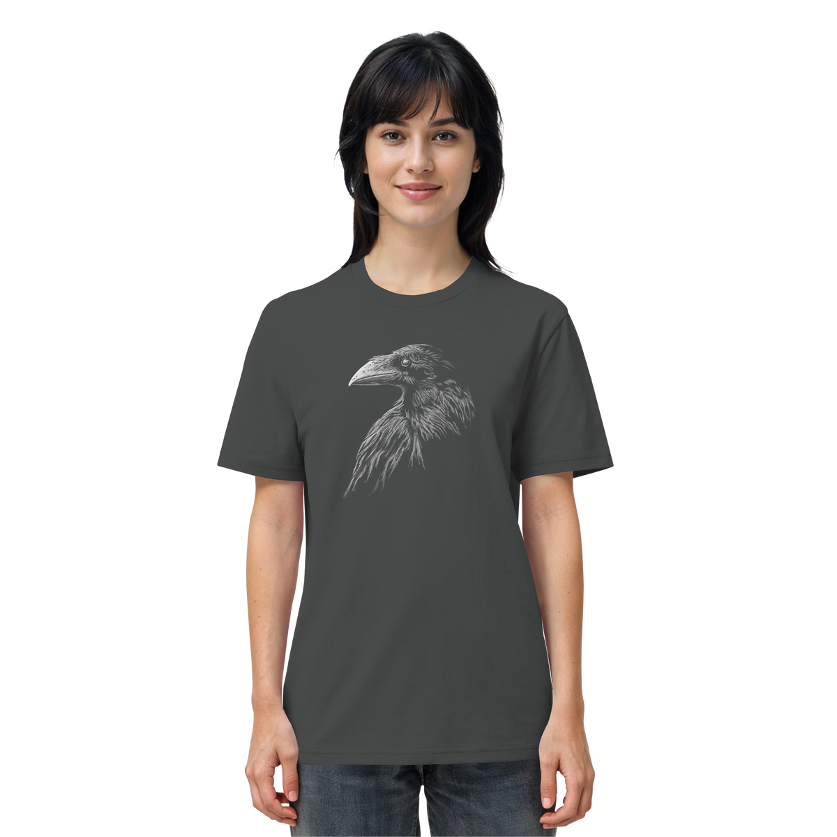 Kritzelkunst Rabe Krähe - Organic Shirt