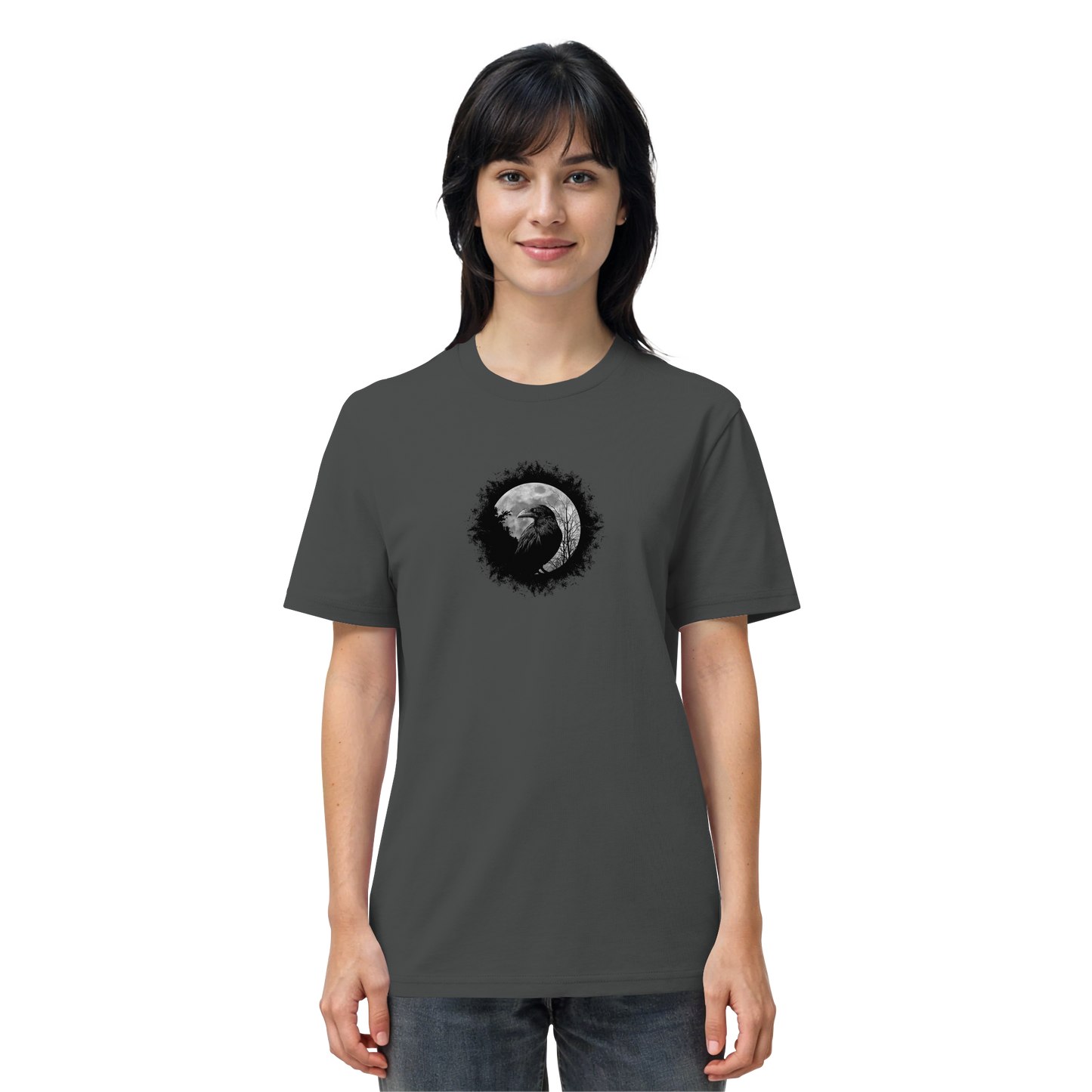 Schwarzer Rabe bei Vollmond  - Organic Shirt