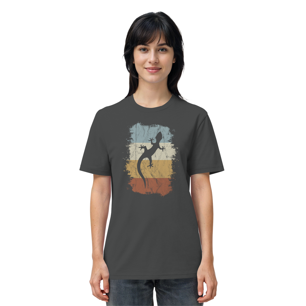 Retro Gecko Salamander Silhouette - Organic Shirt