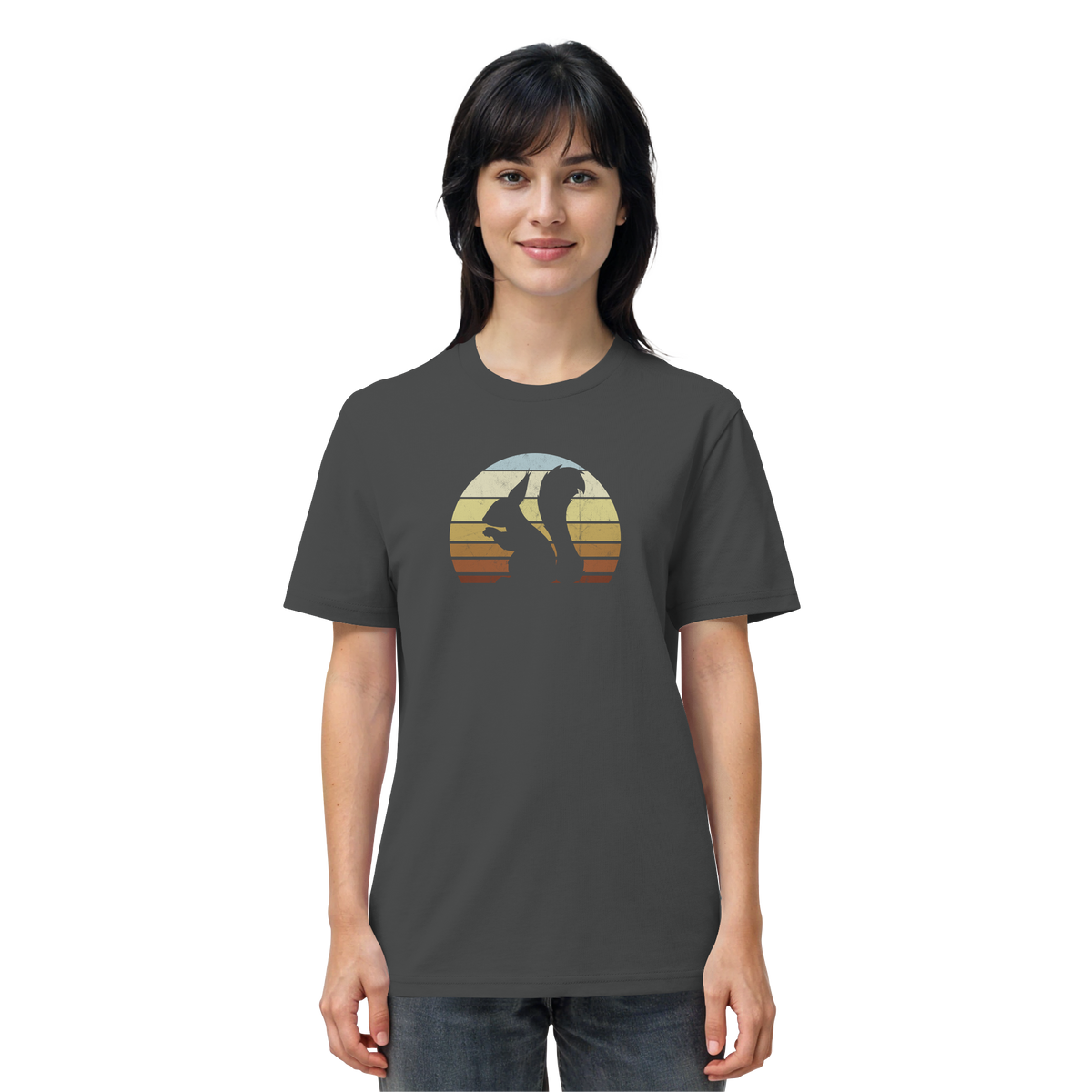Retro Eichhörnchen Silhouette - Organic Shirt