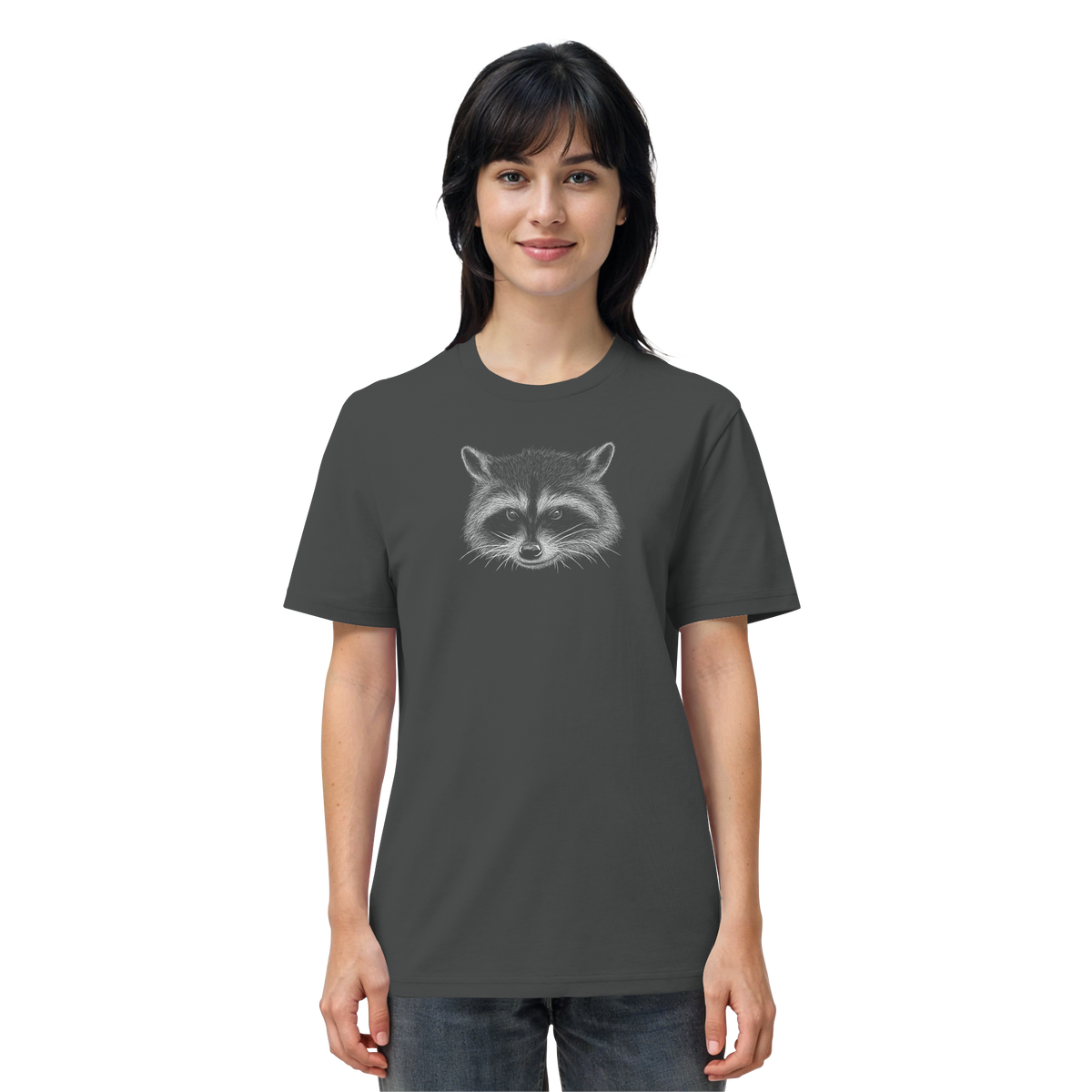 Waschbär Illustration Kritzelkunst - Organic Shirt