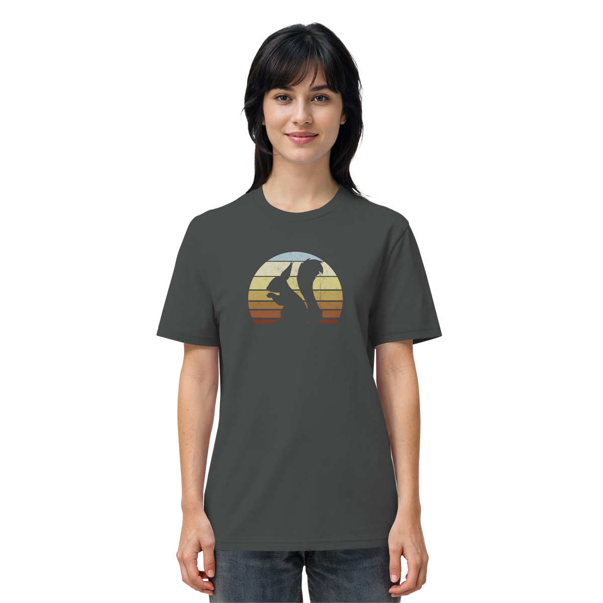 Retro Eichhörnchen Silhouette - Organic Shirt