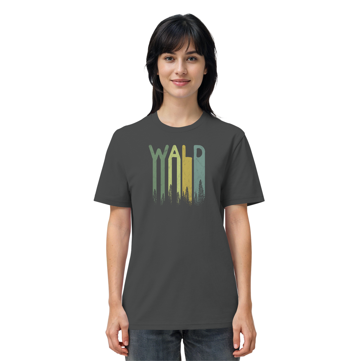 Wald Retro Forst Schriftzug - Organic Shirt