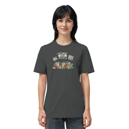 Demo-Katzen gegen Faschismus und für Vielfalt - Organic Shirt