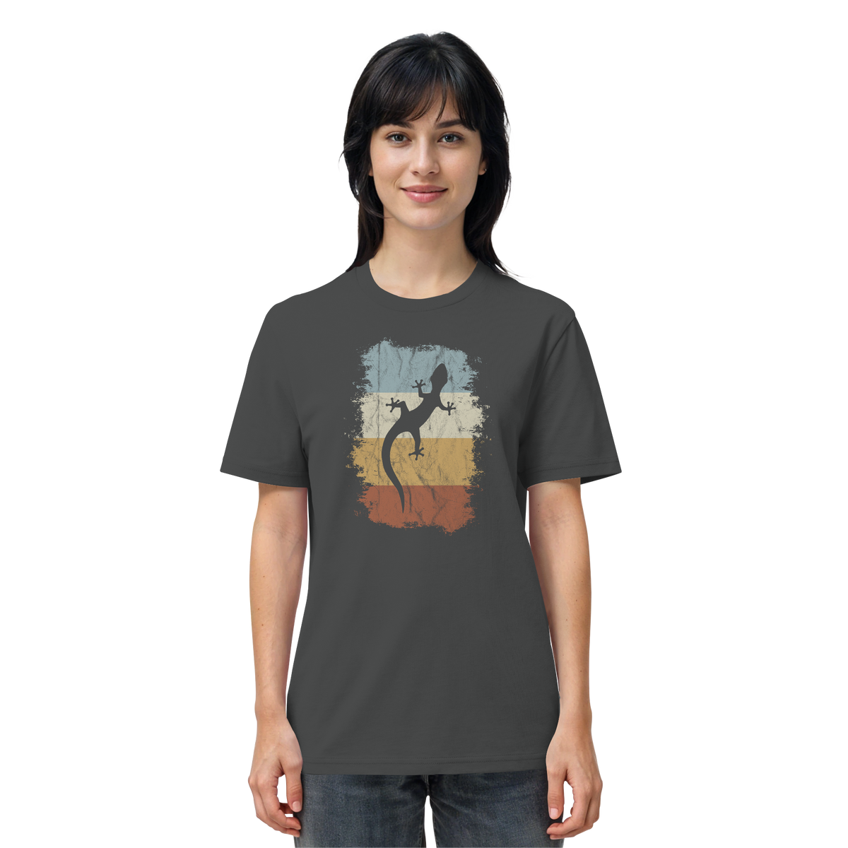 Retro Gecko Salamander Silhouette - Organic Shirt