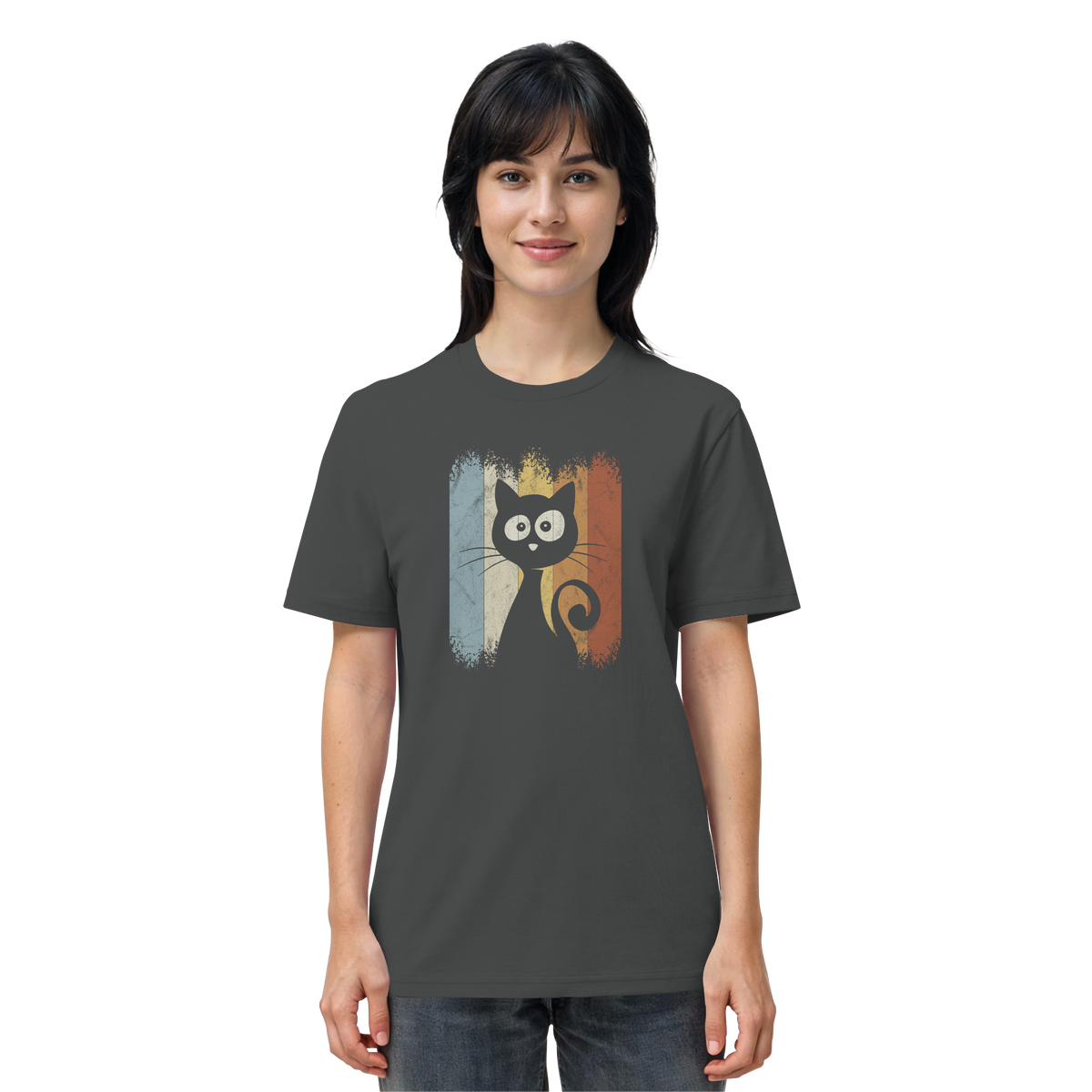 Retro Katze Silhouette - Organic Shirt