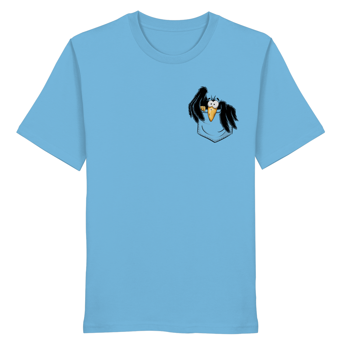 Kleiner Rabe | schwarze Krähe In Tasche - Organic Shirt