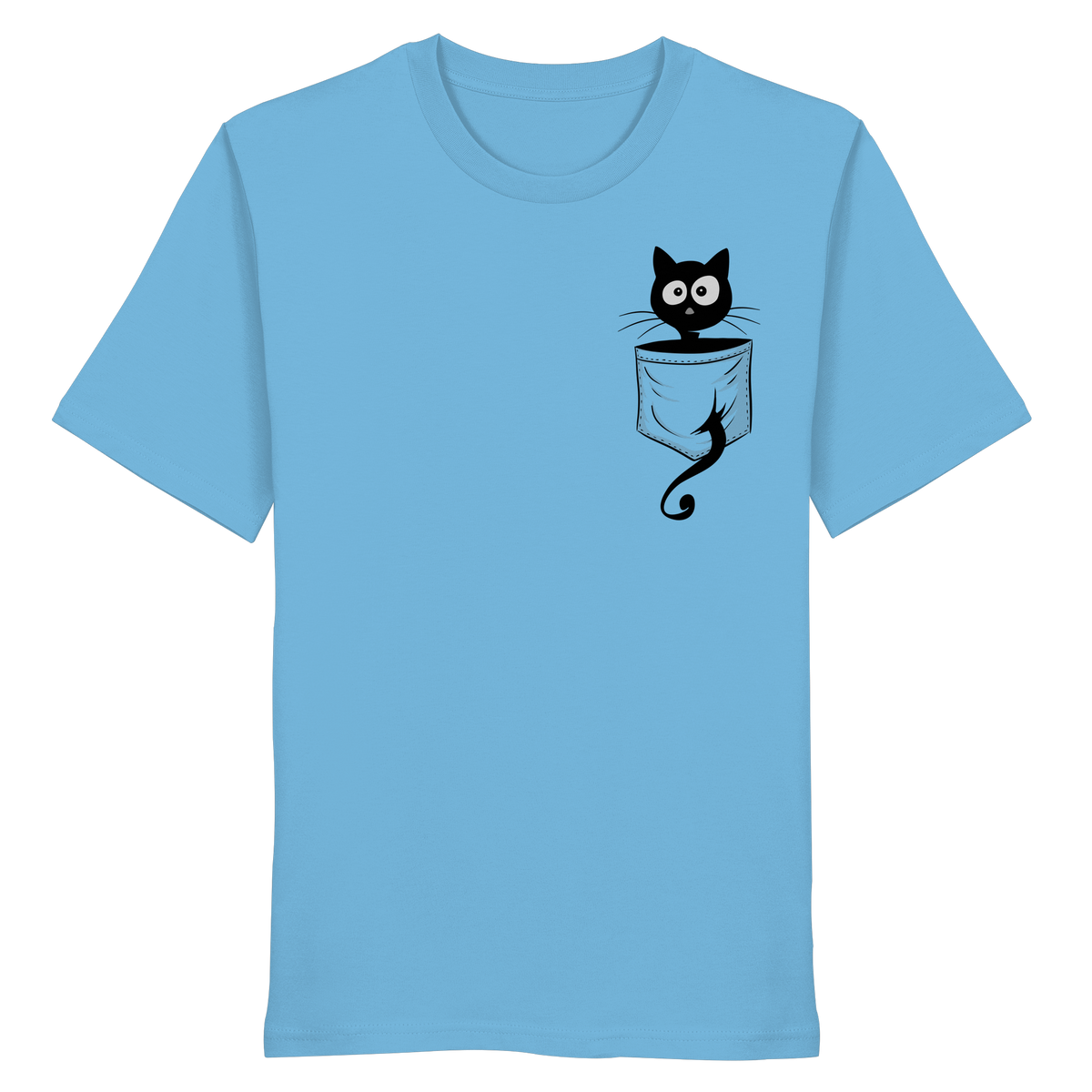 Schwarze Katze in der Tasche - Organic Shirt