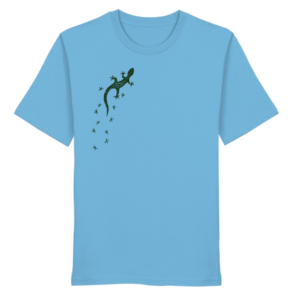 Gecko Eidechse Silhouette dunkel - Organic Shirt