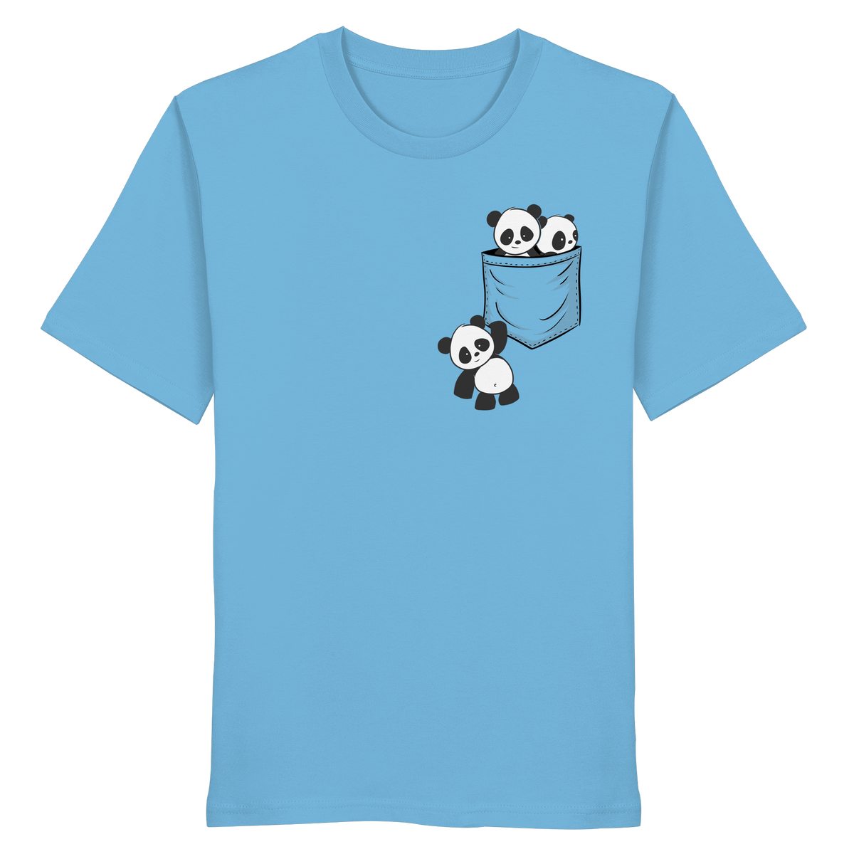 Kawaii Pandas in der Tasche - Organic Shirt