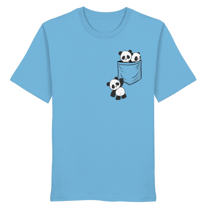 Kawaii Pandas in der Tasche - Organic Shirt