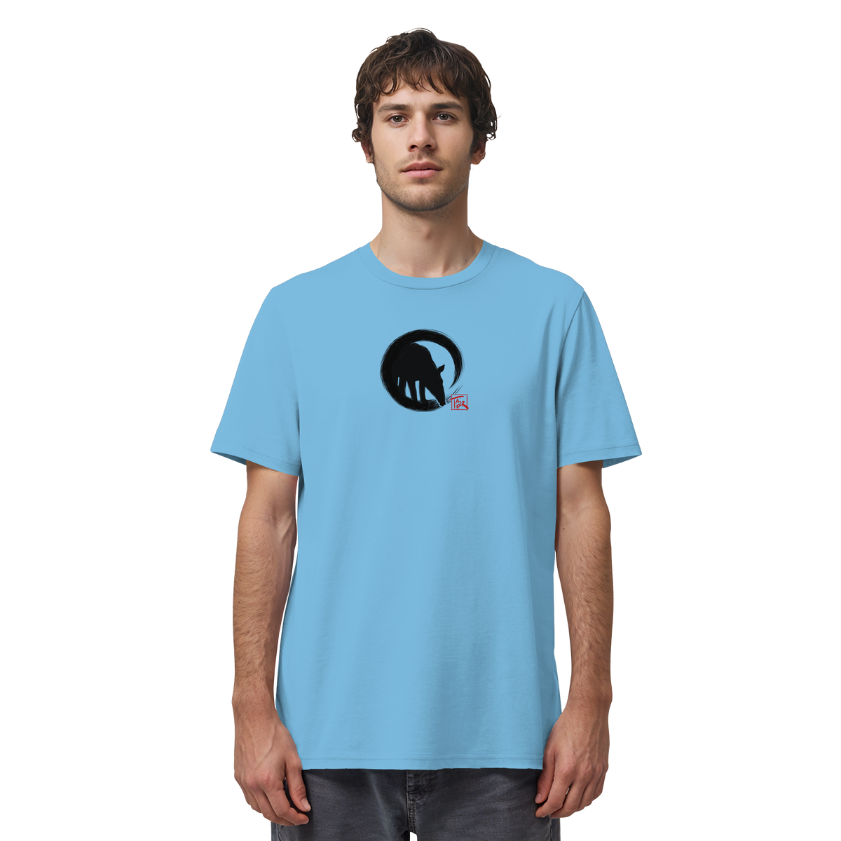 Zen Tapir im japanischen Enso Kreis - Organic Shirt