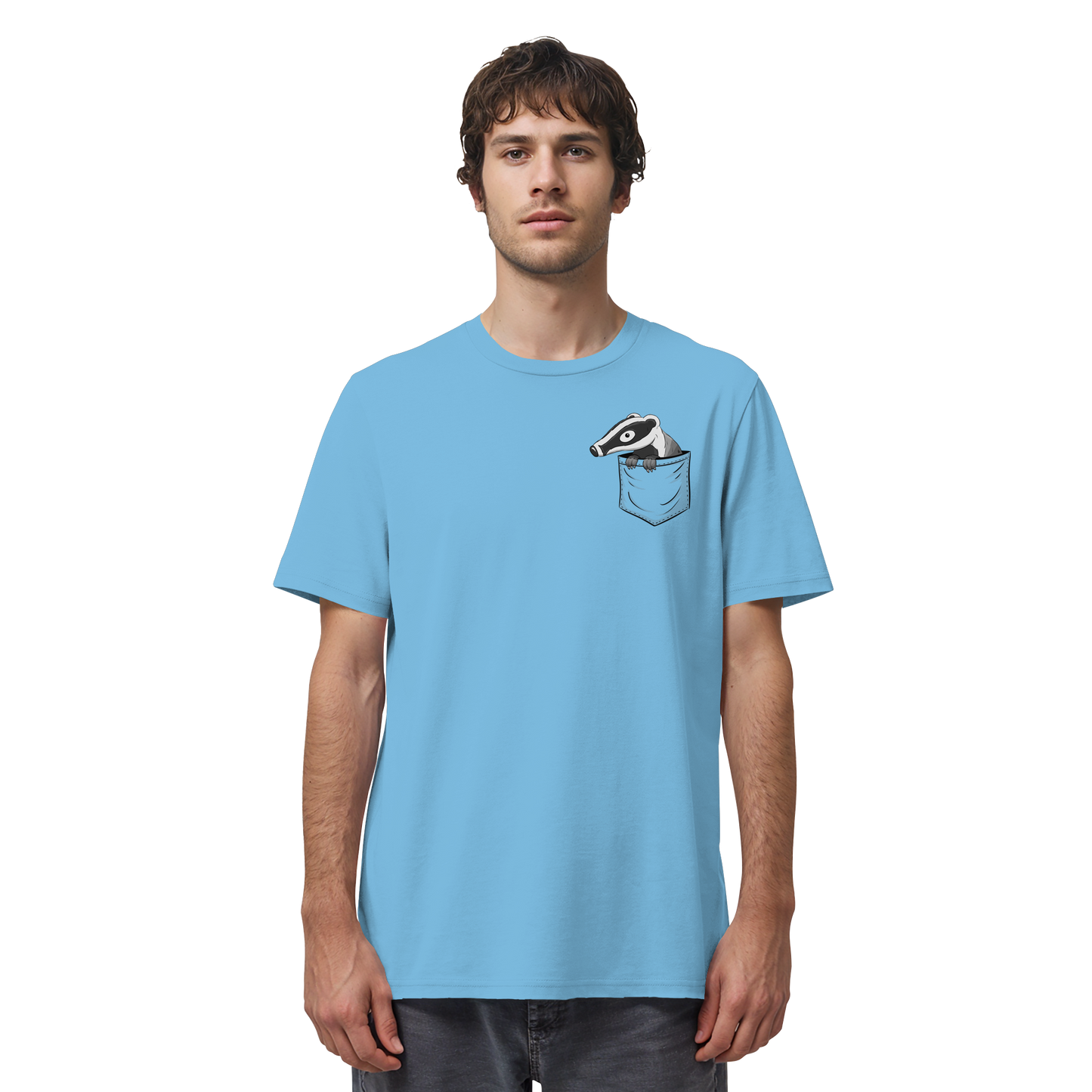 Lustig gemütlicher Dachs In der Tasche - Organic Shirt