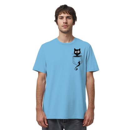 Schwarze Katze in der Tasche - Organic Shirt