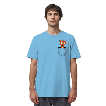 Fuchs in der Brusttasche | Taschen-Fuchs - Organic Shirt