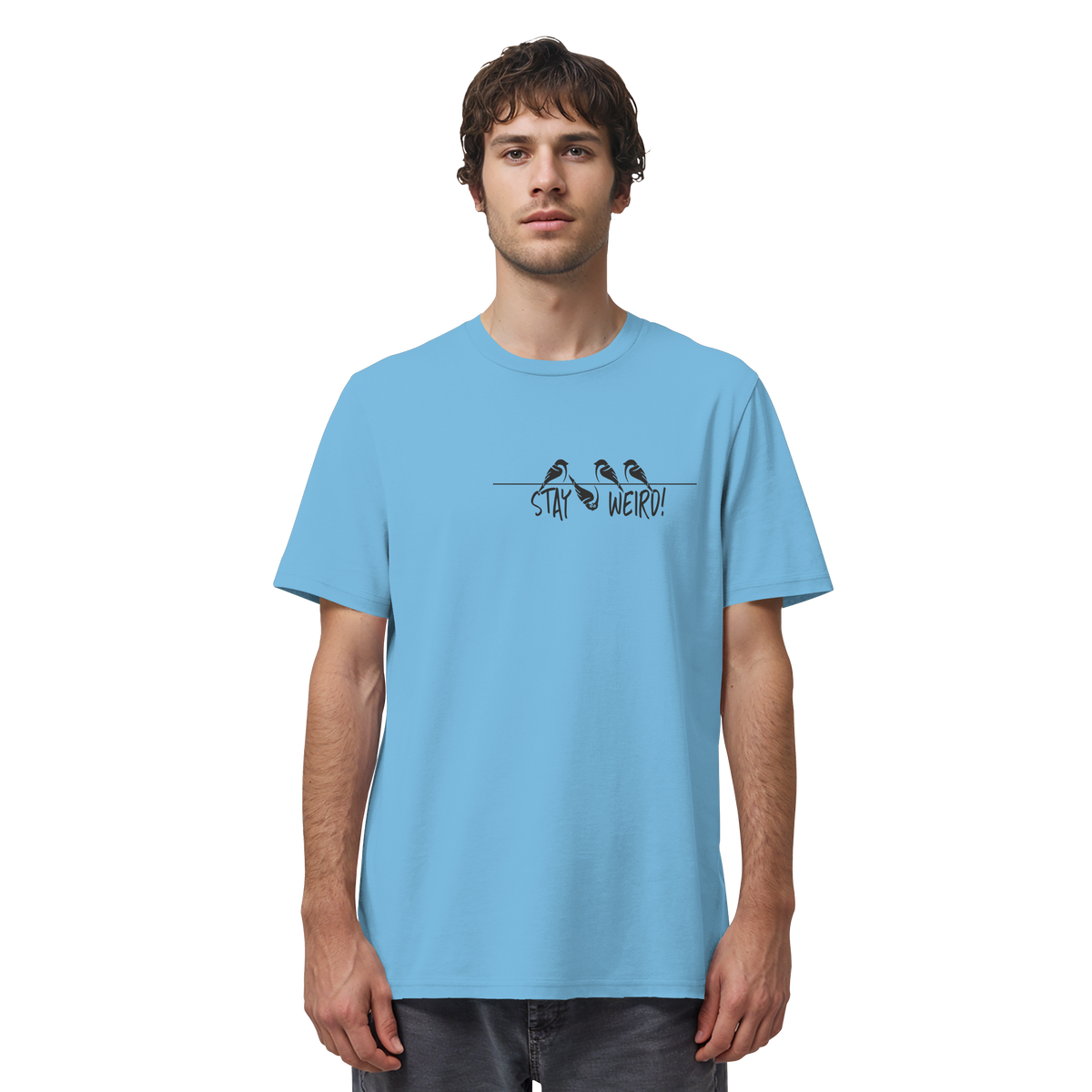 Stay Weird! Schräger Vogel Spatz - Organic Shirt