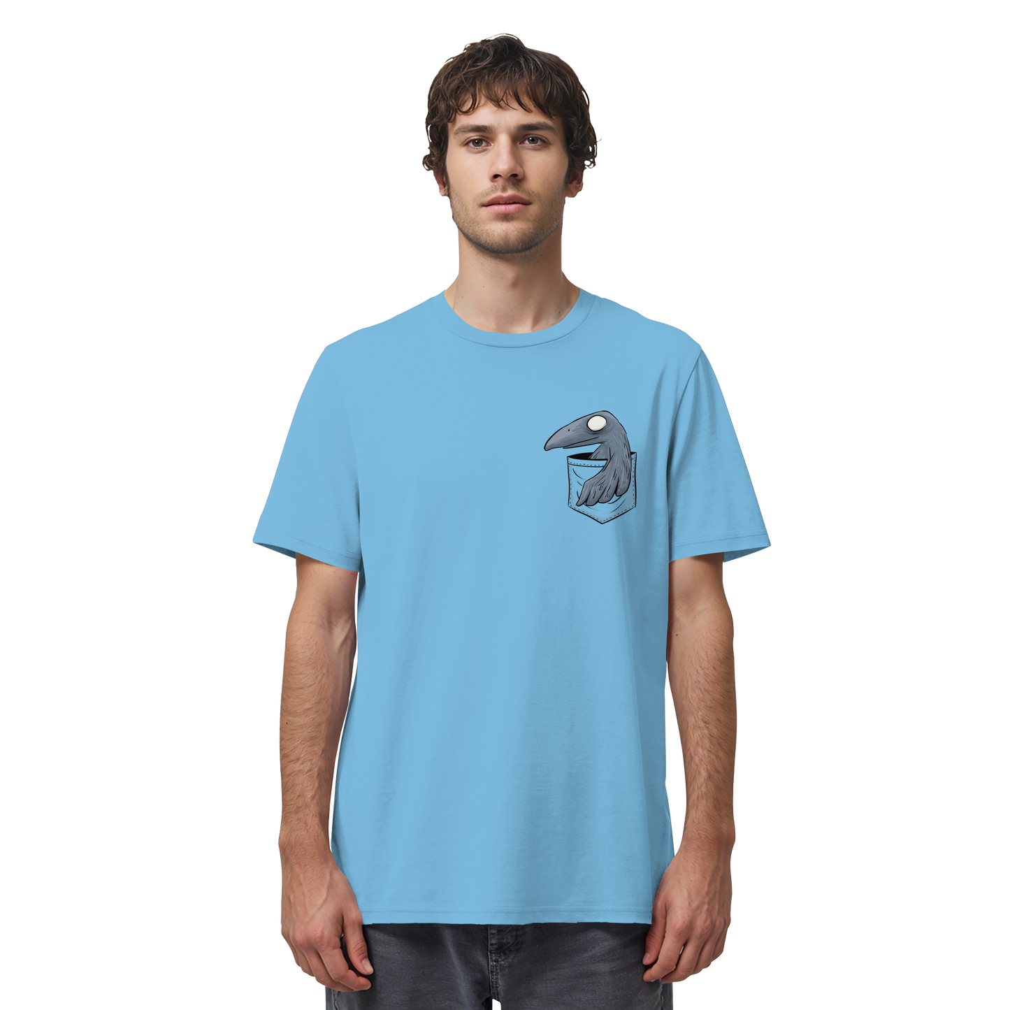 Grufti Rabe Krähe in der Tasche - Organic Shirt