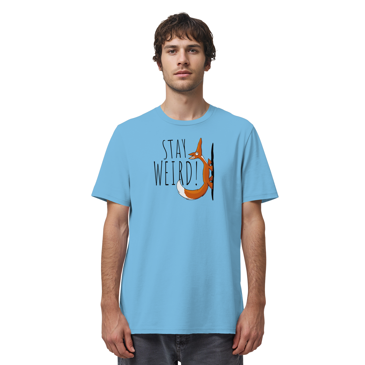 Stay Weird! Schräger Fuchs - Organic Shirt