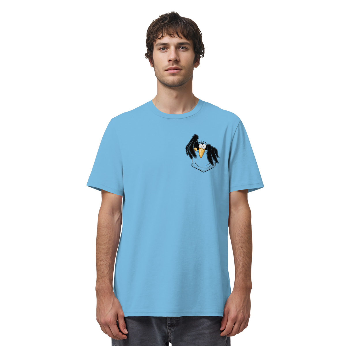 Kleiner Rabe | schwarze Krähe In Tasche - Organic Shirt