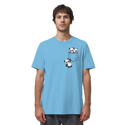 Kawaii Pandas in der Tasche - Organic Shirt