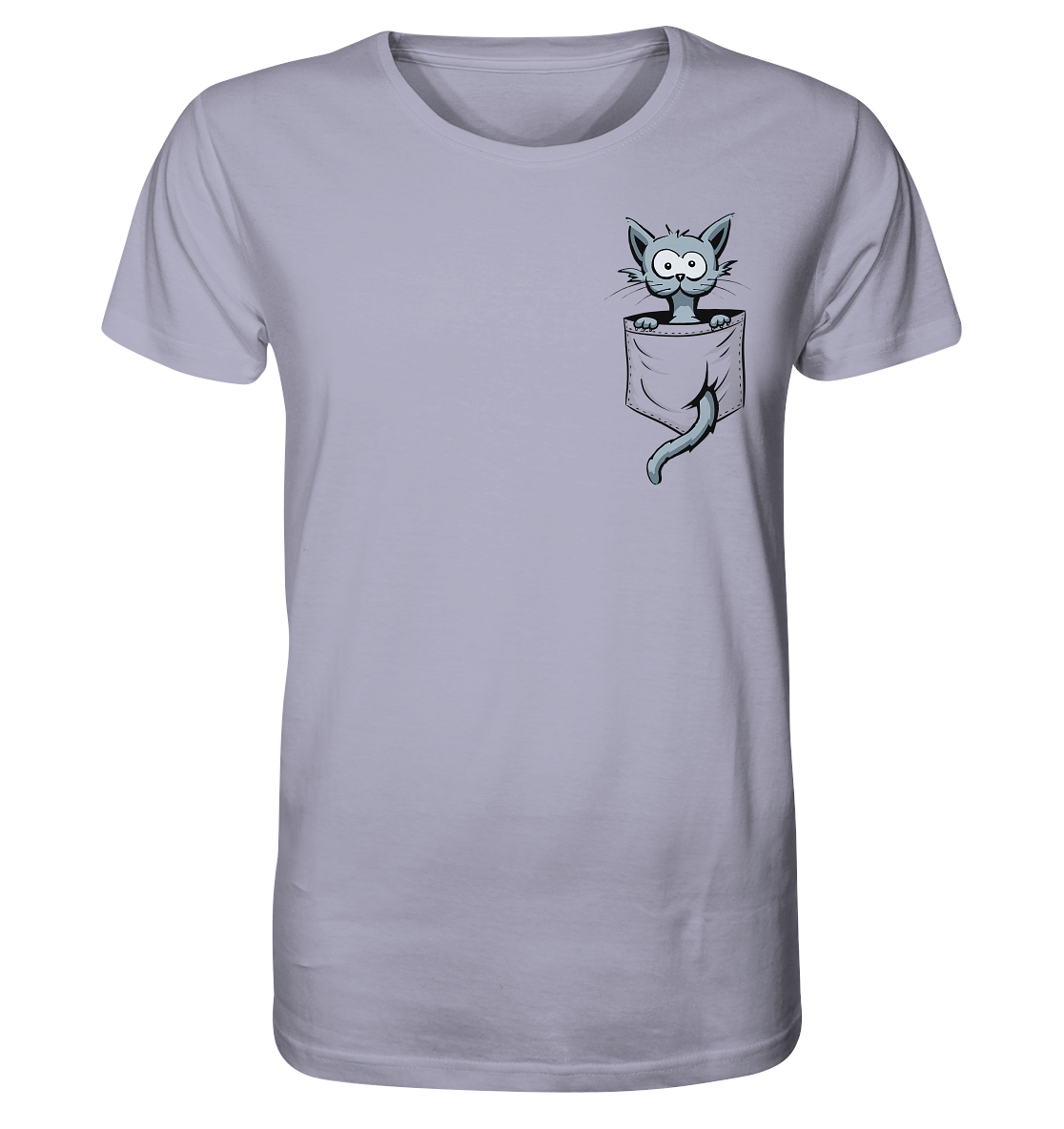 Verrückte Katze in Deiner Brust-Tasche - Organic Shirt