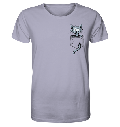 Verrückte Katze in Deiner Brust-Tasche - Organic Shirt