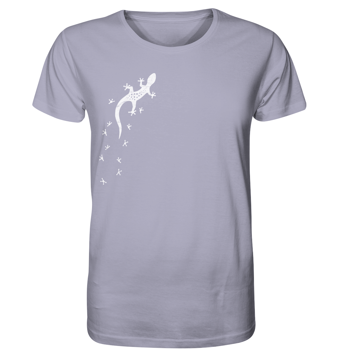 Gecko Eidechse Silhouette hell - Organic Shirt